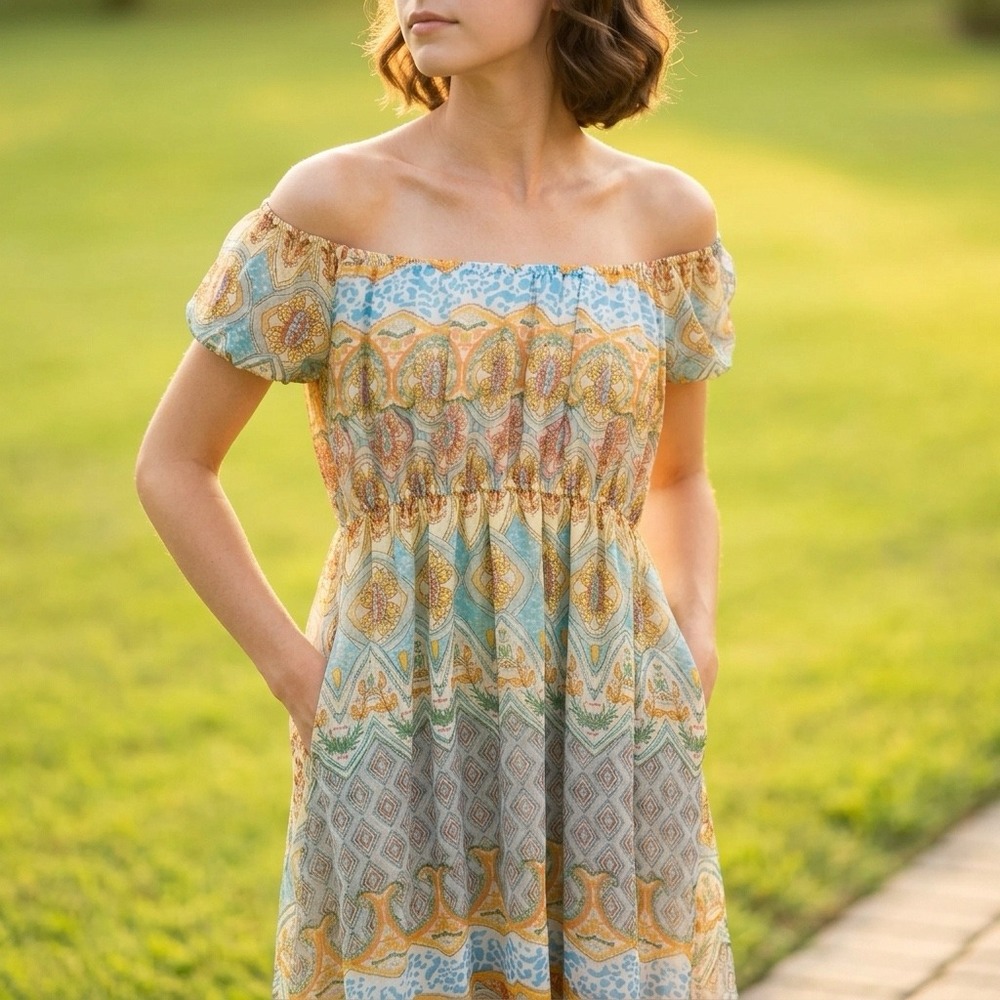 Anthropology RAJA Dress Size L NWT   Off Shoulder